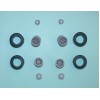 Wheels + brake discs + tyres ( tarmac ) – Minilite – Ford Escort Mk.I / Mk.II 1/24